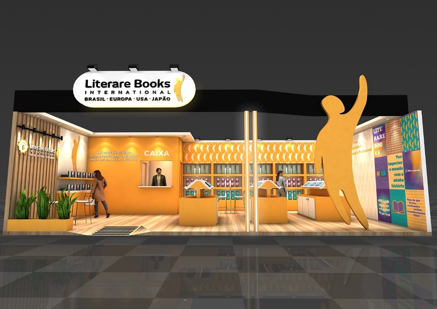 Croqui do estande da Literare Books na Bienal do Livro de São Paulo | © Literare Books Croqui do estande da Literare Books na Bienal do Livro de São Paulo | © Literare Books