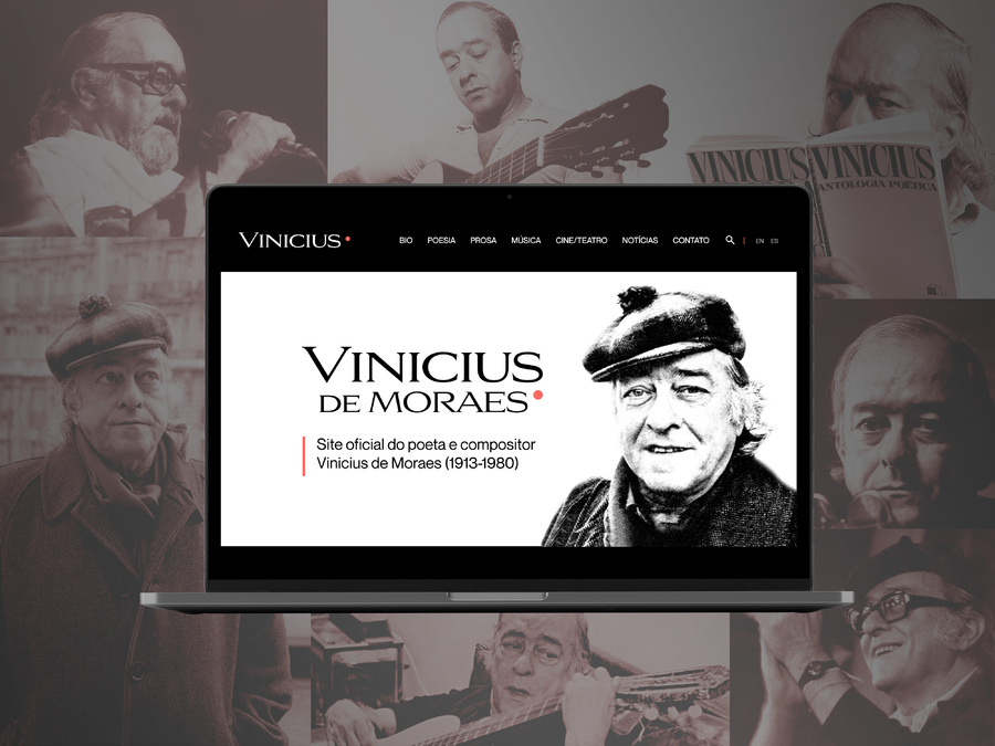 No ano em que se comemora os 111 anos de Vinicius de Moraes, a VM Cultural lança um novo site que promete uma experiência completa e imersiva | © Divulgação