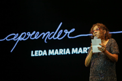 Leda Maria Martins, em foto na Ocupação do Itaú Cultural | © Itaú Cultural