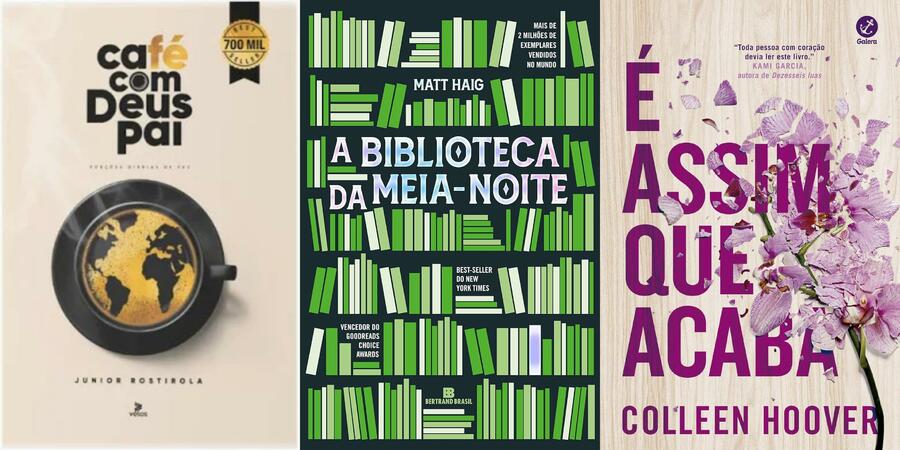 Os três livros mais vendidos da Amazon em 2024
