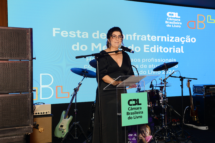 Sevani Matos, presidente da Câmara Brasileira do Livro, na confraternização anual da entidade | © CBL