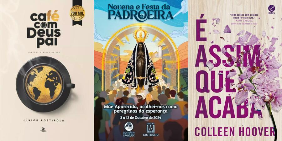 Os três livros mais vendidos de 2024 segundo a Lista do PublishNews