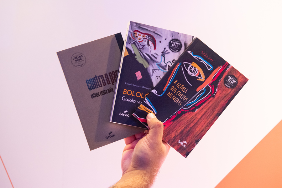Livros vencedores em 2024 do Prêmio Sesc de Literatura | © Gabriel Andrade