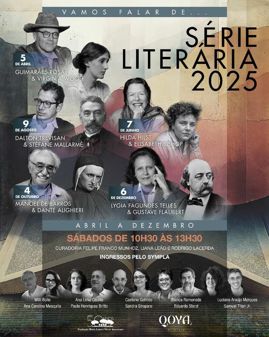 Programa da série literária da da Fundação Maria Luisa e Oscar Americano, em São Paulo | © Divulgação Programa da série literária da da Fundação Maria Luisa e Oscar Americano, em São Paulo | © Divulgação