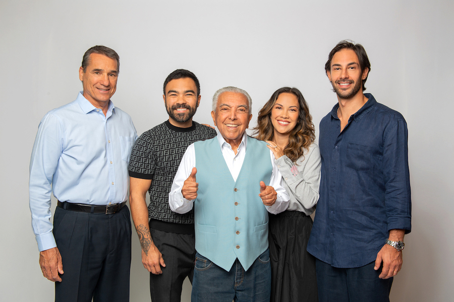 Fábio Junqueira, Mauro Sousa, Mauricio de Sousa, Marina Sousa e Marcos Saraiva | © Caue Moreno Fábio Junqueira, Mauro Sousa, Mauricio de Sousa, Marina Sousa e Marcos Saraiva | © Caue Moreno
