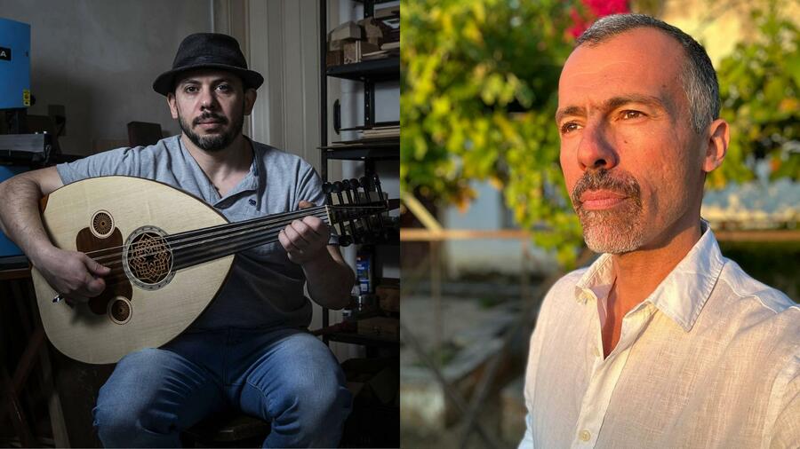 Músico sírio Rajana Olba e o jornalista Jamil Chade participam da 7ª Flima | © Divulgação / Flima Músico sírio Rajana Olba e o jornalista Jamil Chade participam da 7ª Flima | © Divulgação / Flima