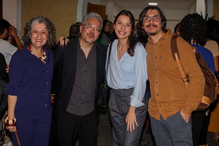 Eliane H. Paz, Fabio Uehara (AYA), Giovana Garcez (Audible) e Antonio Hermida (Bookwire) | © Francio de Holanda / PublishNews