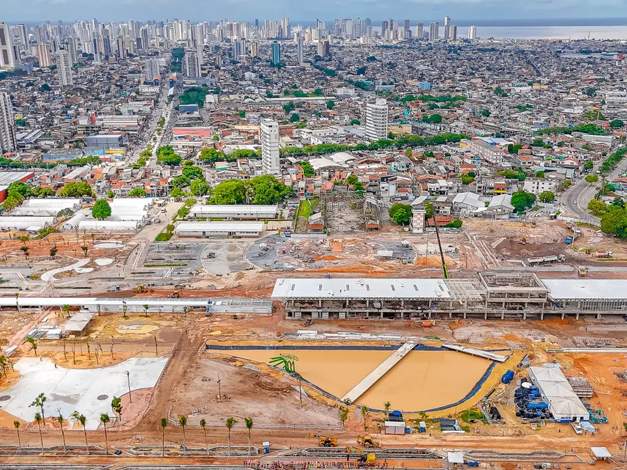 Obras do Parque da Cidade, espaço que sediará a programação da COP30, em Belém (PA) | © Ricardo Stuckert/PR/Agência Brasil