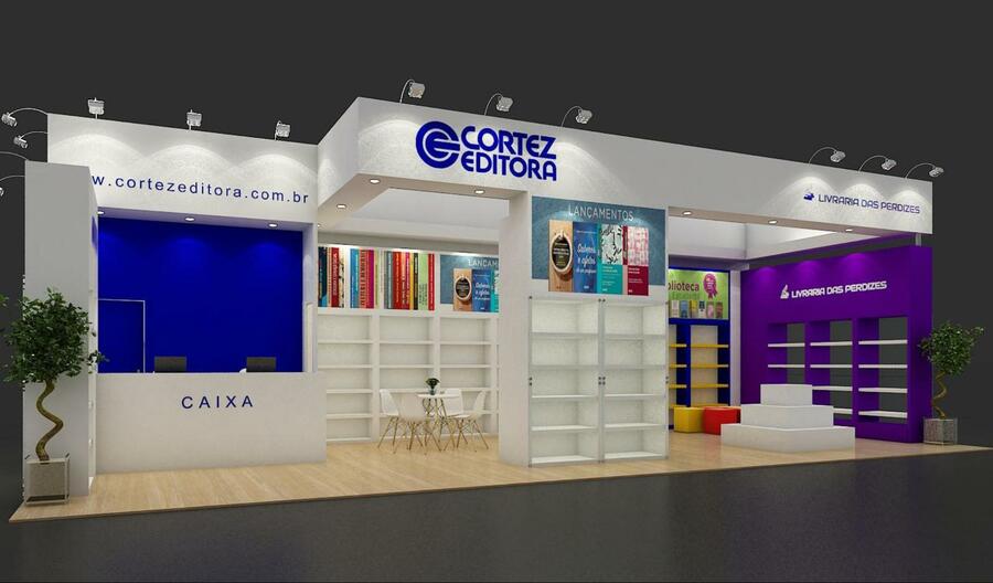 Estande Cortez Editora + Livraria das Perdizes na Bienal | © Divulgação Estande Cortez Editora + Livraria das Perdizes na Bienal | © Divulgação