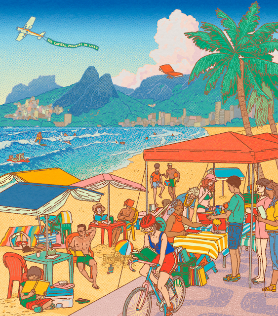 Ilustração da capa da primeira edição da Revista PublishNews | © Ing Lee