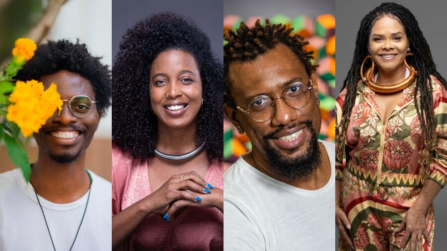 Anderson Shon, Midiã Noelle, Fábio Kabral e Marcia Short: atrações do I FLIAFRO | © Divulgação / FLIAFRO