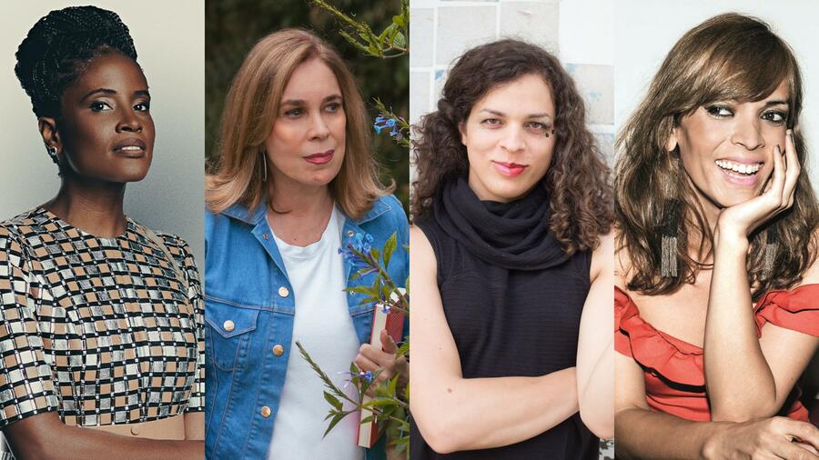 Djamila Ribeiro, Mary Del Priore, Amara Moira e Camila Sosa Villada na agenda da FIL 2025 | &copy; Joana Atala, Arquivo pessoal, Cintia Antunes, Catalina Bartolome