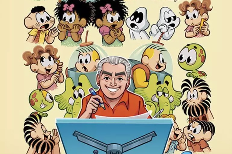 Detalhe da capa do livro 'Mauricio de Sousa: biografia em quadrinhos' | © Panini