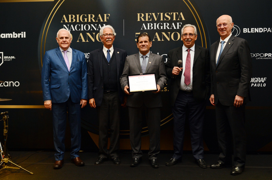 Presidente e ex-presidentes da Abigraf | © Abigraf Presidente e ex-presidentes da Abigraf | © Abigraf