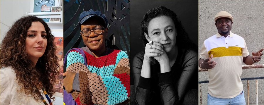 Fereshteh Najafi, Ricardo Aleixo, Lina Meruane e Lino Eustáquio © Divulgação Fereshteh Najafi, Ricardo Aleixo, Lina Meruane e Lino Eustáquio © Divulgação