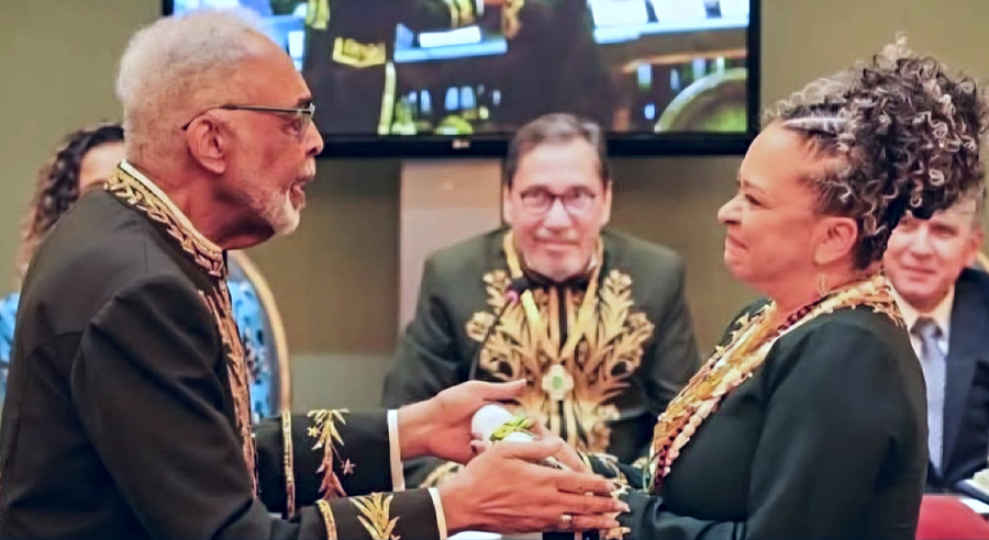 O diploma foi entregue por Gilberto Gil &copy; Reprodução