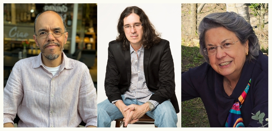 Caetano Galindo, Geraldo Carneiro e Gilda Santos © Divulgação