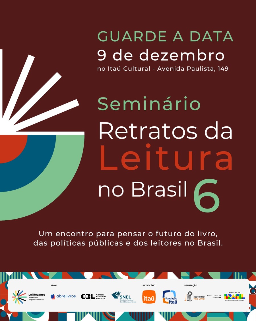 Seminário vai discutir a Pesquisa Retratos da Leitura | © IPL Seminário vai discutir a Pesquisa Retratos da Leitura | © IPL