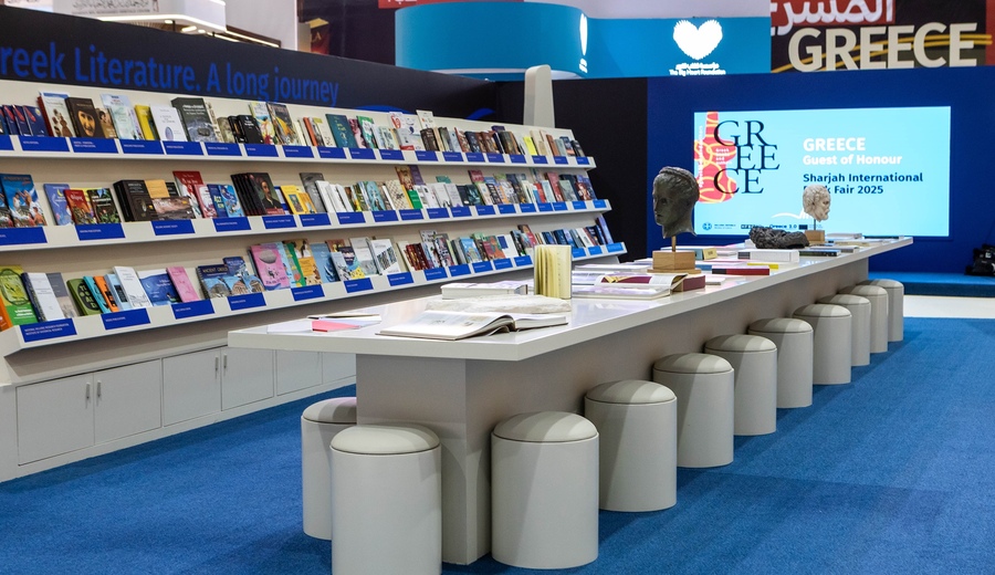 Estande da Grécia em Sharjah © Sissy Morfi Estande da Grécia em Sharjah © Sissy Morfi