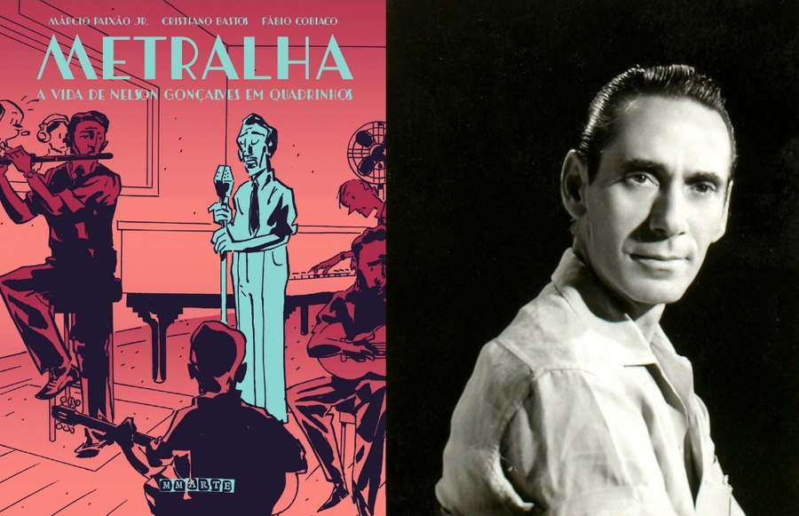 Capa da HQ e Nelson Gonçalves nos áureos tempos Capa da HQ e Nelson Gonçalves nos áureos tempos