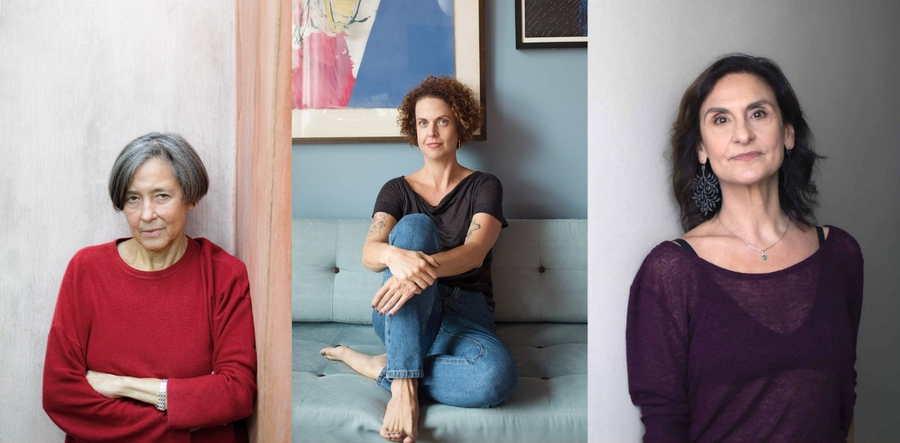 As vencedoras Beatriz Bracher, Lígia Goncalves Diniz e Iara Biderman © Renato Parada, Thais Alvarenga e novamente Renato Parada As vencedoras Beatriz Bracher, Lígia Goncalves Diniz e Iara Biderman © Renato Parada, Thais Alvarenga e novamente Renato Parada