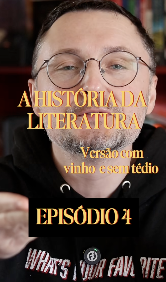 Rodrigo em um de seus vídeos sobre história da literatura | © Reprodução