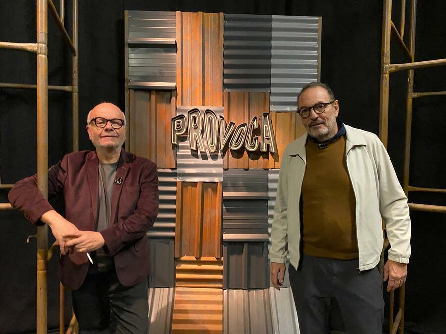 Marcelo Tas e Luiz Schwarcz | © Acervo TV Cultura