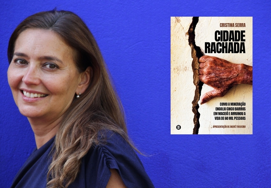 Cristina Serra e reprodução do livro &copy; Luis Paulo Ferraz