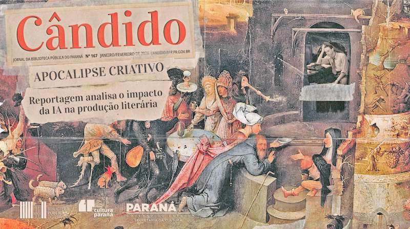 Capa é feita a partir de um recorte do tríptico As tentações de Santo Antão, de Hieronymus Bosch (1450-1516) | &copy; Candido / BPP