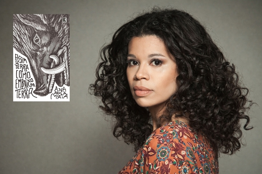 Ana Paula Maia e livro finalista &copy; Marcelo Corrêa