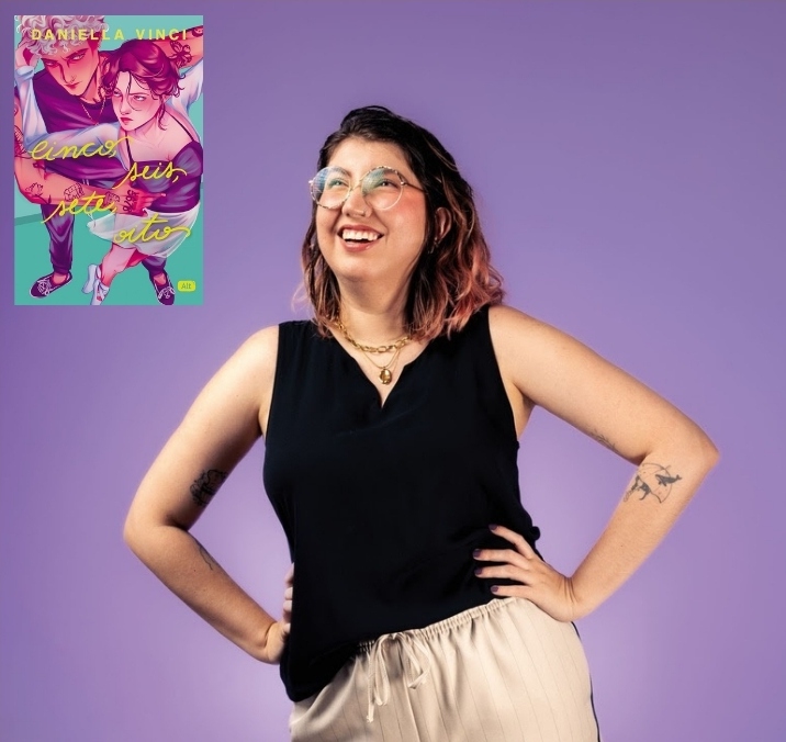 Daniella Vinci e capa do livro &copy; Divulgação