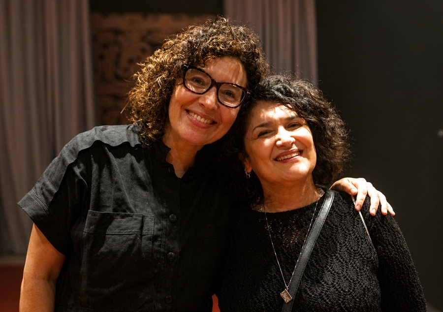 Andrea Del Fuego e Inez Viana em um dos ensaios &copy; Rodrigo Menezes