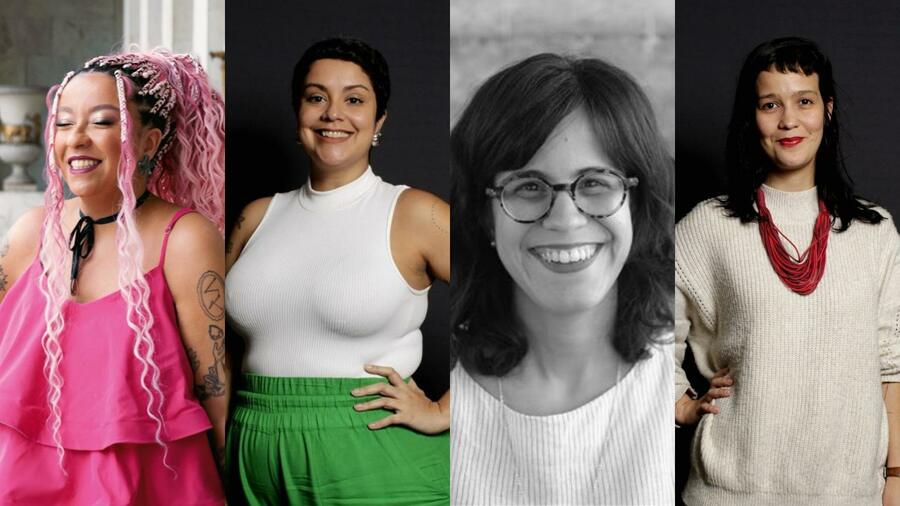Da esquerda à direita, Ana Rosa, Bruna Tenório, Nathalia Pazini e Tamiris Busato | &copy; Companhia das Letras