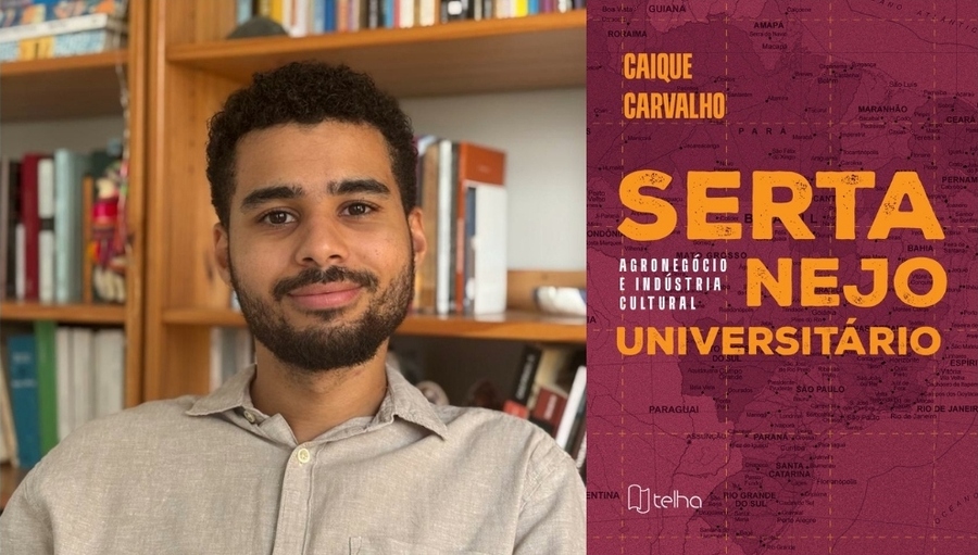 Caíque Carvalho e livro © Divulgação Caíque Carvalho e livro © Divulgação
