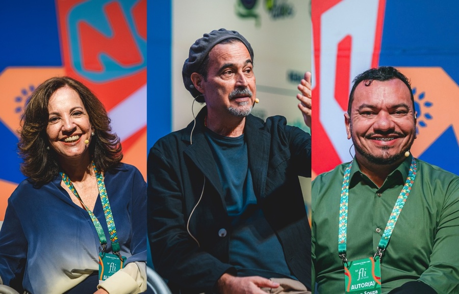 Airton Souza, José Eduardo Agualusa e Leila Ferreira | @alenreis e @bleia| 