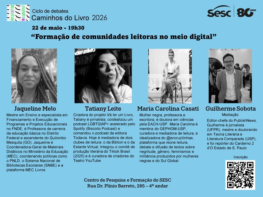 Comunidades leitoras no meio digital: assunto é tendência nos eventos de mercado | © Sesc Comunidades leitoras no meio digital: assunto é tendência nos eventos de mercado | © Sesc