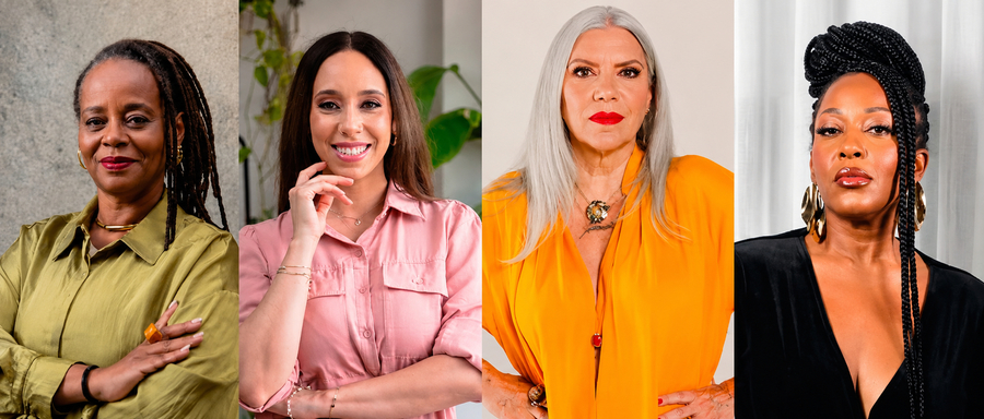 Eliana Alves Cruz, Bethânia Pires Amaro, Astrid Fontenelle e Maíra Azevedo © Divulgação Eliana Alves Cruz, Bethânia Pires Amaro, Astrid Fontenelle e Maíra Azevedo © Divulgação