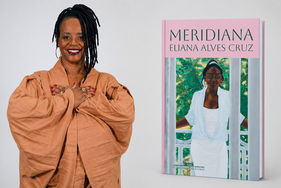 Eliana Alves Cruz e o premiado 'Meridiana' &copy; Alexandre Brum para Estante Virtual