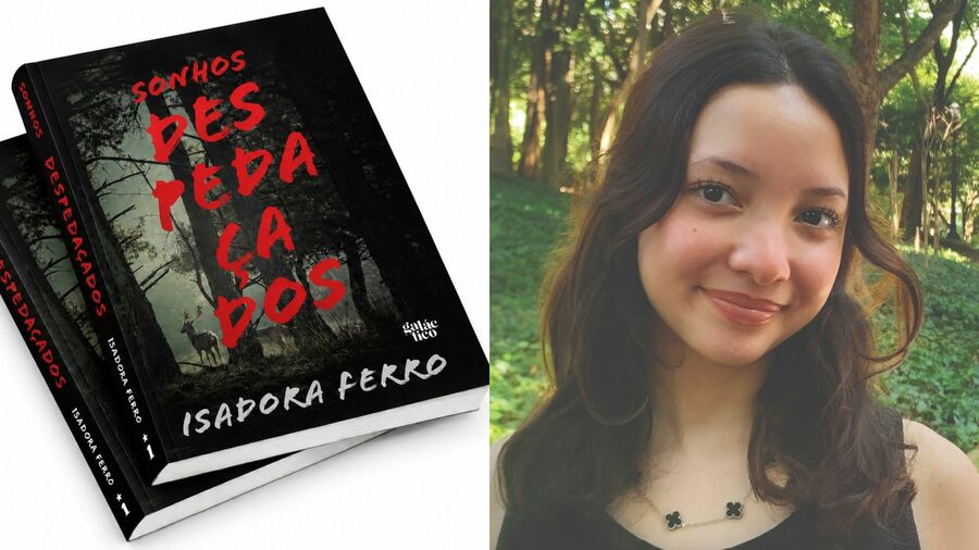 Isadora Ferro e sua estreia na literatura, aos 14 anos: 'Sonhos despedaçados' | © Galáxia Isadora Ferro e sua estreia na literatura, aos 14 anos: 'Sonhos despedaçados' | © Galáxia