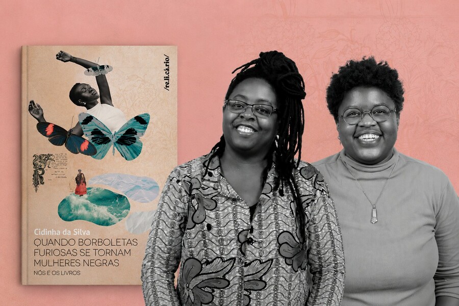 Cidinha da Silva e Nina da Hora ao lado do livro © Dvulgação Cidinha da Silva e Nina da Hora ao lado do livro © Dvulgação