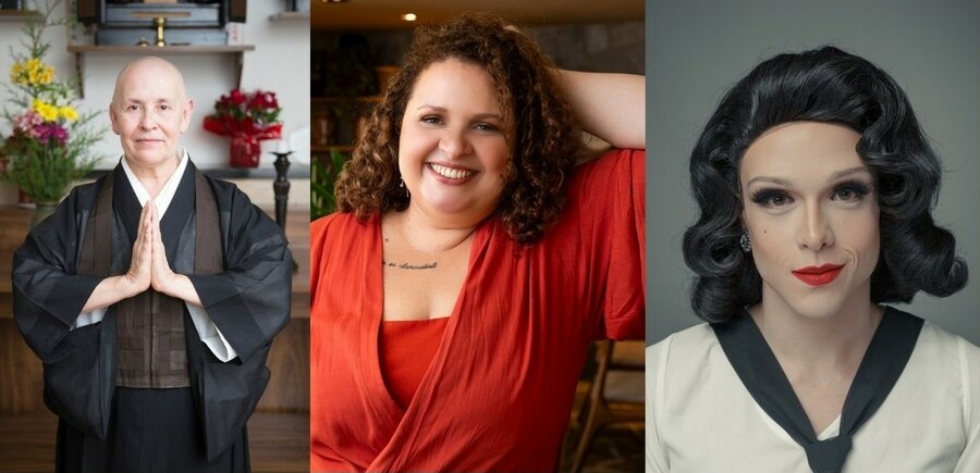 Monja Coen, Socorro Acioli e Rita Von Hunty estão entre as convidadas © Divulgação Monja Coen, Socorro Acioli e Rita Von Hunty estão entre as convidadas © Divulgação
